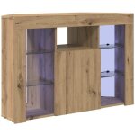 Meuble tv led d'angle chne artisanal 108 x 40 x 68 cm vidaxl