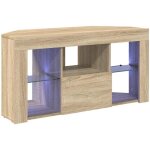 Meuble tv led d'angle ch�ne sonoma 100 x 40 x 50 cm vidaxl