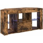 Meuble tv led d'angle montage mural ch�ne fum� 100 x 40 x 50 cm vidaxl