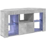 Meuble tv led d'angle montage mural gris b�ton 100 x 40 x 50 cm vidaxl