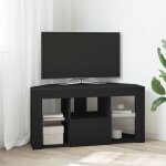 Meuble tv led d'angle noir 101 x 40 x 50 cm bois d'ingnierie