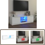 Meuble tv avec lumières led blanc 120x30x35, 5 cm - meuble tv - meuble téléviseur - armoire tv - télévision ... Meuble tv avec lumières led blanc 120x30x35, 5 cm - meuble tv - meuble téléviseur - armoire tv - télévision ...