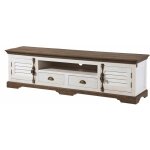 Massivmoebel24 - meuble tv manguier 200x45x55 laqué blanc toulouse 110 Massivmoebel24 - meuble tv manguier 200x45x55 laqué blanc toulouse 110