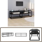 Meuble tv marbre noir 140x40x40, 5 cm verre trempé - meuble tv - meuble audio - meuble hifi - Étagère ... Meuble tv marbre noir 140x40x40, 5 cm verre trempé - meuble tv - meuble audio - meuble hifi - Étagère ...