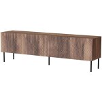 Meuble tv marea, buffet de salon � quatre portes battantes, sur�lev� du sol, 190x40 h58 cm, noyer