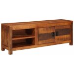 Meuble tv marron 110 x 30 x 40 cm bois de manguier massif vidaxl