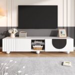 Meuble tv moderne au design �pur�, support bas et rangement int�gr� pour salon, conception unique et ...