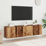 Maison chic - meubles tv muraux 2 pc - banc tv - meuble tls vieux bois 80x30x41 cm 491584