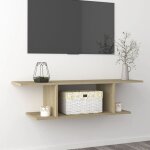 Maison chic - meuble tv mural - banc tv - meuble t�l� ch�ne sonoma 103x30x26, 5 cm 644974