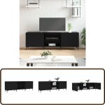 Meuble tv noir 150x30x50 cm bois d'ingnierie - meubles tv - meuble tlviseur - armoire multimedia - ...