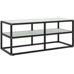 The living store - meuble tv noir avec verre marbre blanc 100x40x40 cm - meuble tv - meuble audio - Étagère ... The living store - meuble tv noir avec verre marbre blanc 100x40x40 cm - meuble tv - meuble audio - Étagère ...