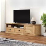 Meuble tv?meuble de rangement?banc tv vigo 156x40x40 cm bois massif de pin cfw706678