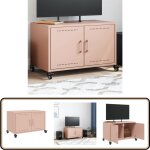 Vidaxl - meuble tv rose 68x39x43, 5 cm acier - meubles tv - meuble tv rose - rangement tv - meuble salle ... Vidaxl - meuble tv rose 68x39x43, 5 cm acier - meubles tv - meuble tv rose - rangement tv - meuble salle ...