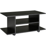 Meuble tv avec roulettes, support pour t�l�viseur jusqu'� 42 , �tag�res de rangement, design moderne ...