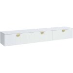 Oviala ? meuble tv suspendu 200 cm en mdf m�lamin� ? installation murale avec fixations ? gestion des ...
