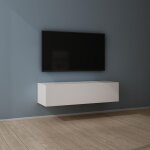 Mai&mai - meuble tv suspendue armoire avec soft - close table tv pour le salon blanc mat 120x40, 2x30 ...