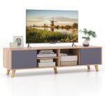 Costway - meuble tv, meuble télé 2 placards, 3 compartiements, table tv pour 65' au max, 3 passe - câbles, ... Costway - meuble tv, meuble télé 2 placards, 3 compartiements, table tv pour 65' au max, 3 passe - câbles, ...