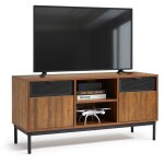 Meuble tv pour t�l�vision jusqu'� 50 pouces l108 x h52. 5 x p40 cm couleur marron rustique mondeer