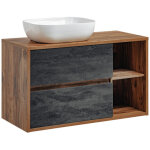 Meuble vasque � poser 100 cm - set 1 - new york - livraison gratuite