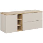 Meuble vasque � poser 140 cm + 3 �l�ments - sublima cashmere artisan - livraison gratuite