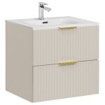 Meuble vasque � encastrer 60 cm - georgia cashmere - livraison gratuite