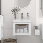 Meuble avec vasque inclus, Étagère de salle de bain avec vasque blanc fer fr781281 design in Meuble avec vasque inclus, Étagère de salle de bain avec vasque blanc fer fr781281 design in