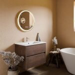 Cuisibane - meuble vasque suspendu alixia 70 cm + miroir orana