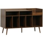 Meuble vinyle vintage effet bois. népal. l 130 x p 50 x h 80 cm Meuble vinyle vintage effet bois. népal. l 130 x p 50 x h 80 cm