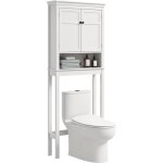 Meuble wc dessus de toilette meuble machine � laver meuble salle de bain placard 2 portes �tag�res r�glables ...