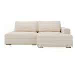 Canapé d'angle convertible grande méridienne margo - angle - droit, couleur - velours côtelé beige, style ... Canapé d'angle convertible grande méridienne margo - angle - droit, couleur - velours côtelé beige, style ...