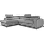 Meubler design - canap� d'angle convertible tissu appuis - t�te r�glables loza - coffre et pieds acier ...