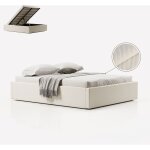 Meubler design - sommier coffre de rangement room - velours ctel beige - 140x190, style , x x cm