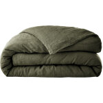 Meubletmoi - housse de couette 220 x 240 en lin lav� vert - luisa