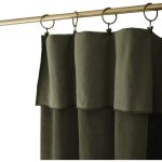 Meubletmoi - rideau ajustable 140 x 270 cm velours de coton vert - mirabel
