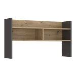 Meubletmoi - surmeuble de bureau 110 cm décor bois de chêne et gris foncé - odyssée Meubletmoi - surmeuble de bureau 110 cm décor bois de chêne et gris foncé - odyssée