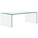 Table basse rectangulaire l. 110 cm en verre trempé - ice Table basse rectangulaire l. 110 cm en verre trempé - ice