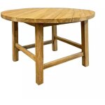 Meubletmoi - table basse ronde 70 cm en bois de teck massif ? sylvia