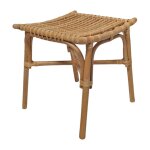 Meubletmoi - tabouret / repose pied carré en rotin naturel forme incurvée - hazel Meubletmoi - tabouret / repose pied carré en rotin naturel forme incurvée - hazel