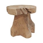 Meubletmoi - tabouret / table d'appoint 30 cm rond en racine de teck - nata