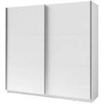 Meublorama - armoire blanche 2 portes coulissantes 150 cm ? collection arsala