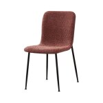 Meublorama - chaise 'alice' boucl rose, dimension h81. 5 x l42 x p57, idal pour votre cuisine ou salle ...