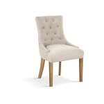 Meublorama - chaise roya tissu sable, dimension h93 x l56 x p60, idal pour votre cuisine ou salle  ...