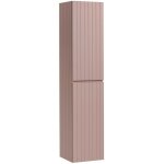 Meublorama - colonne de salle de bain icon 160 cm ? 2 portes ? finition rose poudr� ? meuble suspendu ...
