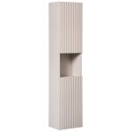 Meublorama - colonne de salle de bain vano ? 2 portes + 1 niche ? marron congo ? l30 � p25 � h140 cm ...