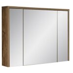 Meublorama - meuble de rangement gabi 100 cm ? 3 portes miroir ? finition ardoise et bois ? � suspendre ...