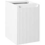 Meublorama - meuble de rangement de salle de bain vano ? 1 porte avec panier � linge ? blanc alpin ? ...