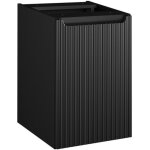Meublorama - meuble de rangement vano ? panier  linge intgr ? noir mat ? l40  p39  h57 cm ?  suspendre ...