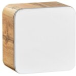 Meublorama - meuble salle de bain erbano ? chne clair et blanc brillant ? 35x35 cm ? 1 porte ?  suspendre ...