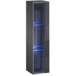 Meublorama - vitrine suspendue ? gris ? collection switch ? porte vitrée et led inclus ? petit modèle ... Meublorama - vitrine suspendue ? gris ? collection switch ? porte vitrée et led inclus ? petit modèle ...