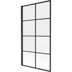 Mexen - alex �cran de baignoire � 1 ailette 70 x 140 cm, design noir fix - 893 - 070 - 000 - 70 - 77